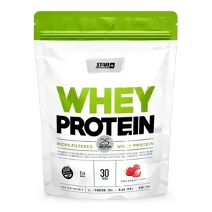 Proteína Whey Protein Star Nutrition Doypack 908g Frutilla