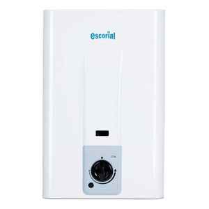 Calefon Escorial CE-14L Blanco GAS NATURAL Encendido Electrico Doble Sensor