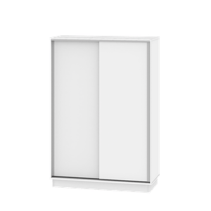PLACARD MODERNO CON 2 PUERTAS CORREDIZAS 1,35 M BLANCO PE135