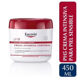 Crema pH5 intensiva corporal Eucerin para piel seca y sensible x 450 ml