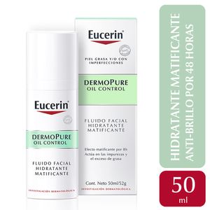Fluido matificante Eucerin DermoPURE Oil Control Efecto antibrillo x 8 horas x 50 ml
