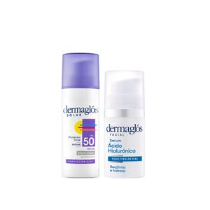 Kit Facial Hidratación Con Ácido Hialurónico + FPS 50