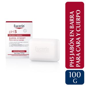 Barra limpiadora Syndet pH5 Eucerin para piel seca y sensible x 100 gr
