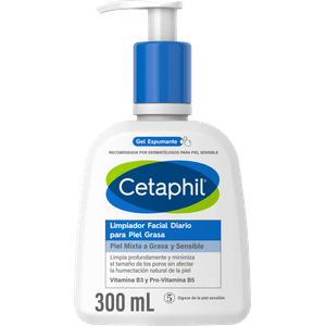 Cetaphil Jabón Liquido Limpieza Facial Para Piel Grasa 300ml