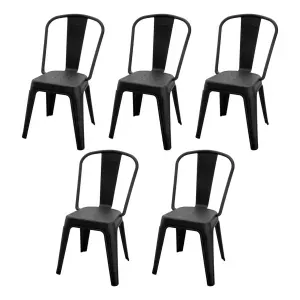Pack X5 Sillas Tolix Plástica Estilo Industrial Baires4