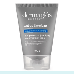Dermaglos Hombre Gel Facial De Limpieza Controla Sebo 100g