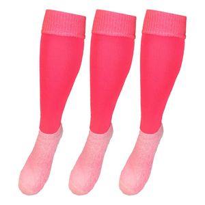 Tripack Medias De Hockey Deportes Cana Alta Lisas Colores