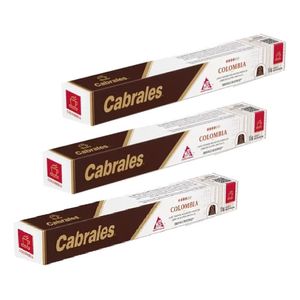 3 Cajas Café Cabrales Colombia Cápsulas Aluminio Nespresso
