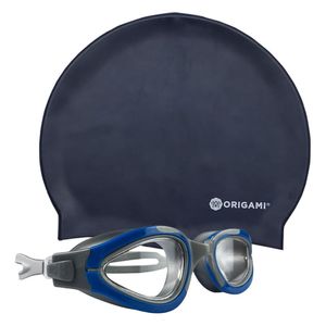 Kit Natacion Antiparras Origami + Gorra Silicona Adulto Sr