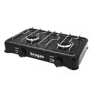 Anafe 2 Hornallas Brogas Loza Negra Termocupla Gas Envasado