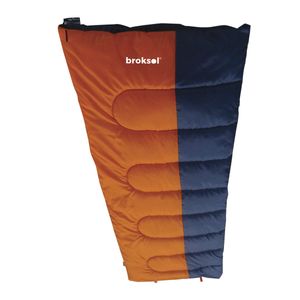 Bolsa Dormir Broksol Nogal 180X75 Rectangular Acopable Naranja/Azul