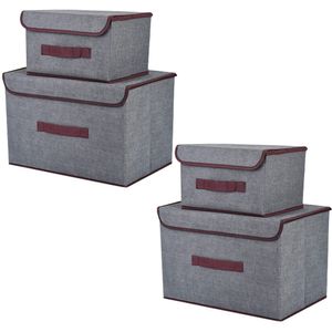 Set x4 Cajas de Tela Gadnic Canasto Organizador