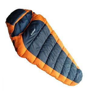 Broksol Bolsa De Dormir Malva 450 Con Capucha Naranja Con Azul