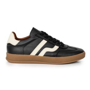 ZAPATILLA JEFFERS NEGRA ZAPATO SNEAKER MUJER CUERO