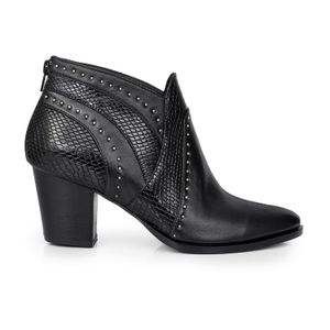 BOTA CLEMENT NEGRA BOTINETA ELEGANTE MUJER CUERO