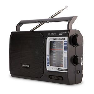 Radio Portatil Winco AM/FM W1231 Pilas y Electrica Manija