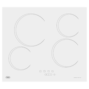 Anafe TST Vitrocerámico Blanco Eléctrico 4 Hornallas
