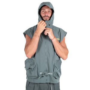 Chaleco Topper Frey x Revolver Unisex Moda Cian Grisáceo
