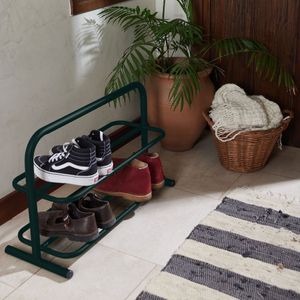 Zapatero Organizador Botinero 2 Estantes Hierro Redondo Vertical