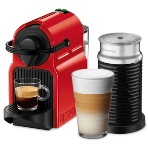 Cafetera Nespresso Inissia Red + Aerochino
