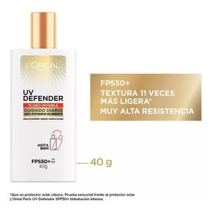 Protector Solar L'Oreal Paris Uv Defender Fluido Invisible FPS50+