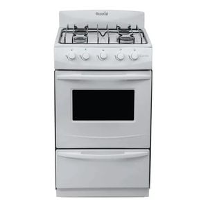 Cocina Escorial Candor Gas Natural 4 Hornallas Blanca