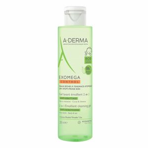 Gel Aderma Exomega Control Limpia Cuerpo Pelo 2 En 1 200ml