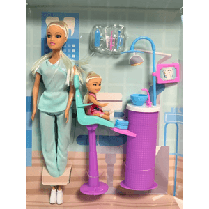Muñeca Tiny Dentista Con Paciente Y Accesorios 54462 Sebigus