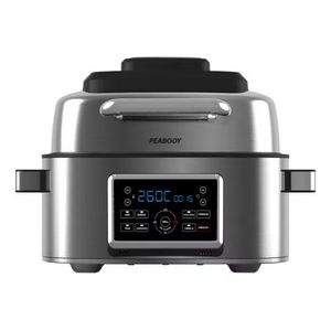 Freidora De Aire Peabody Con Grill 6 Litros 1600 Watts Pe-afg01ix Color Plateado