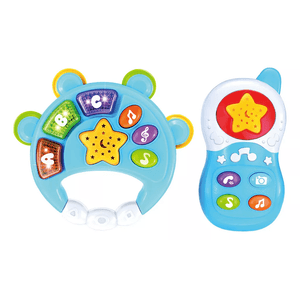Set Musical Primera Infancia Pandereta + Celular Ok Baby OKBB0368 Isakito
