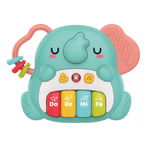 Piano Didáctico Elefantito Ok Baby Color Elefante OKBB0376 Isakito