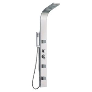 Columna de ducha con 3 jets plateada Sensi D' Acqua