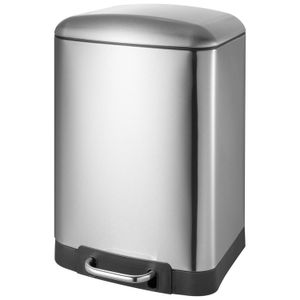 Cesto de basura a pedal Recto M8 12 L de acero inoxidable Just Home Collection