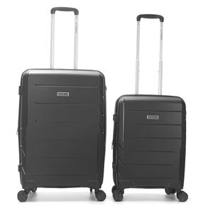 Set X2 Valija Mediana 24 + Carry On 20 Rigida Wanderlust Negro Negro