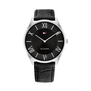RELOJ ANALÓGICO TOMMY HILFIGER - CAJA CUARZO MALLA CUERO NEGRO (RTH0696)