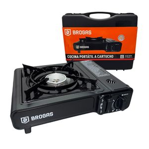 Anafe Camping Brogas Encendido Electrico Portatil Con Valija