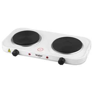 Anafe Electrico Brolux 2 Hornallas Blanco 2000w