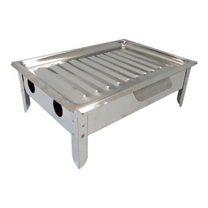 Brasero De Mesa Asado Acero Inoxidable Brosen