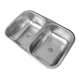 Bacha Doble para Cocina Dhinox Dh56 56x37x14 Acero Inox.
