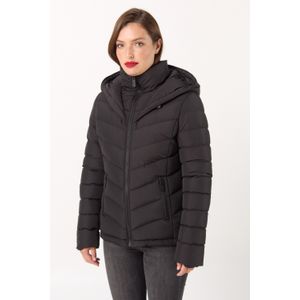 Campera Puffer Mujer Oreiro Love Capucha Cuello Alto Muy Abrigada