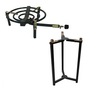 Brogas Paellera Combo Quemador + Soporte Paellera Concavo Gas Envasado