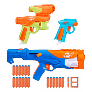 Pistola Nerf Set X3 Series Gear Up Pack Con 18 Dardos F8634 Hasbro