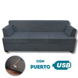 Sillón Smart 3 Cuerpos Living Box ® c/Puerto USB En Caja para armar