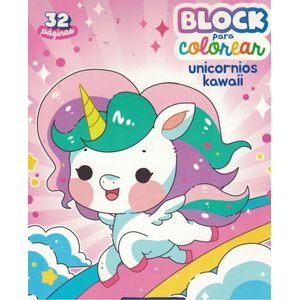 UNICORNIOS KAWAII - BLOCK PARA COLOREAR - BEASCOA