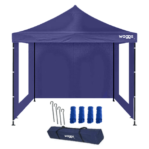 Gazebo 3x3 Autoarmable Waggs Reforzado con Proteccion UV Cerrado con Ventanas