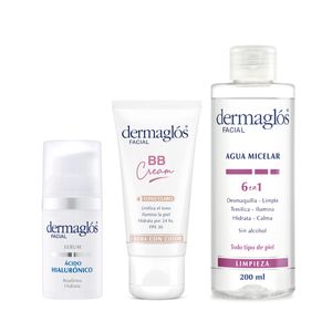 Dermaglos Set Rutina De Día Express Con Color Bb Tono Claro