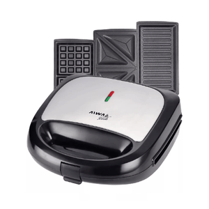 Sandwichera Grill Wafflera Eléctrica 3 en 1 AIWA