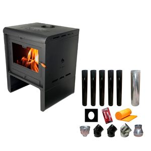 Salamandra Tromen Pehuen P24 24000 Kcal/h Kit Enlozado Pared 6"