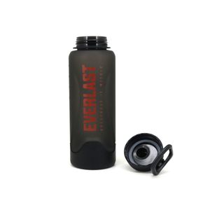 Botella de Agua Deportiva Everlast 1 Litro Gym Antideslizante Con Manija 17368 Negro