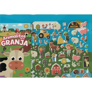 ANIMALITOS DE LA GRANJA 60 PUFFY STICKERS + LIBRO DE ACTIVIDADES - Lobo, Idoia